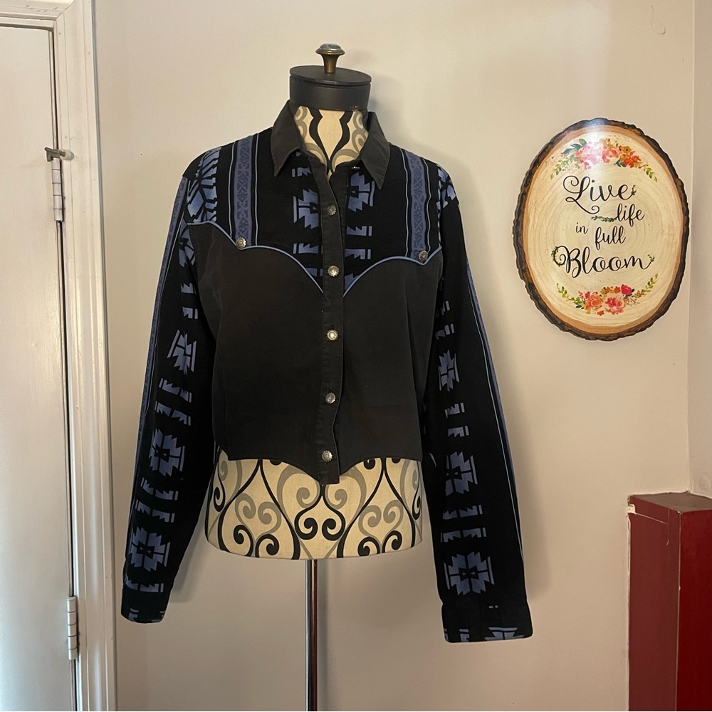 Western Cropped Button Down